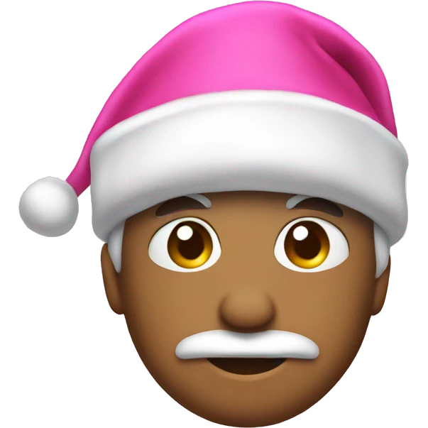 Pink Santa hat emoji