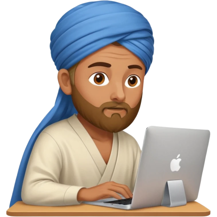a guru working on his mac emoji