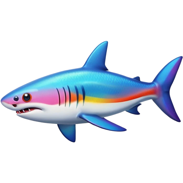Rainbow shark eating fish  emoji