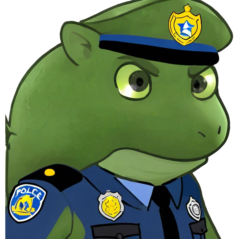 Sonic the hedgehog as a cop emoji