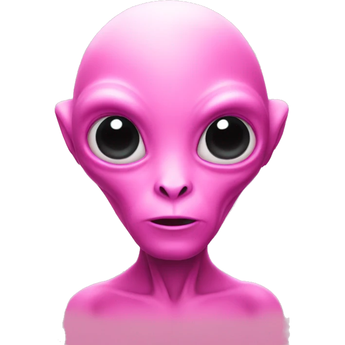 Pink alien emoji