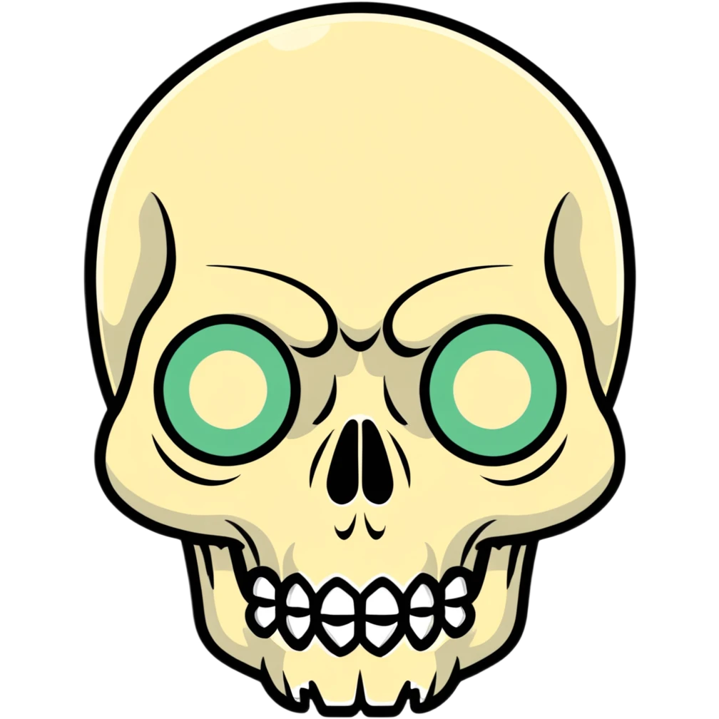 mind-blowing skull with exaggerated expression emoji