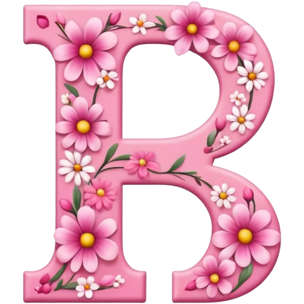 Pink, romantic, flowery, the letter “f” emoji