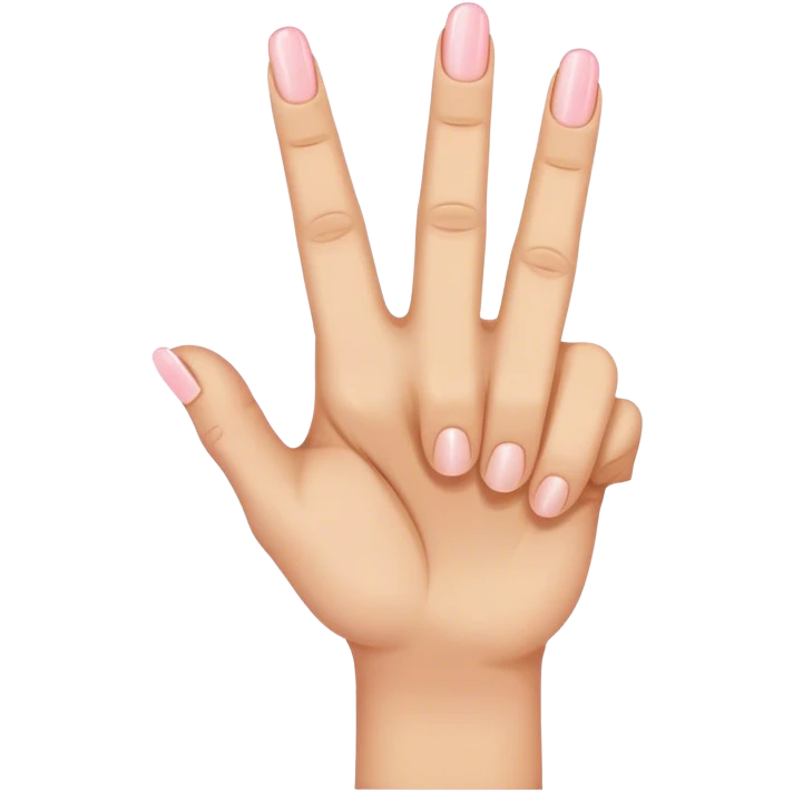 hand with thumb , index and middle finger up with ring an pinkie finger down  emoji