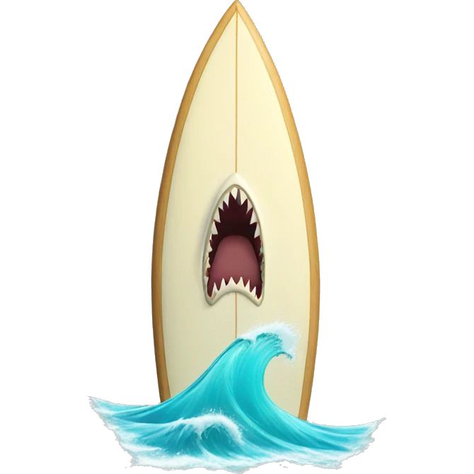 Sharkbite in surfboard emoji