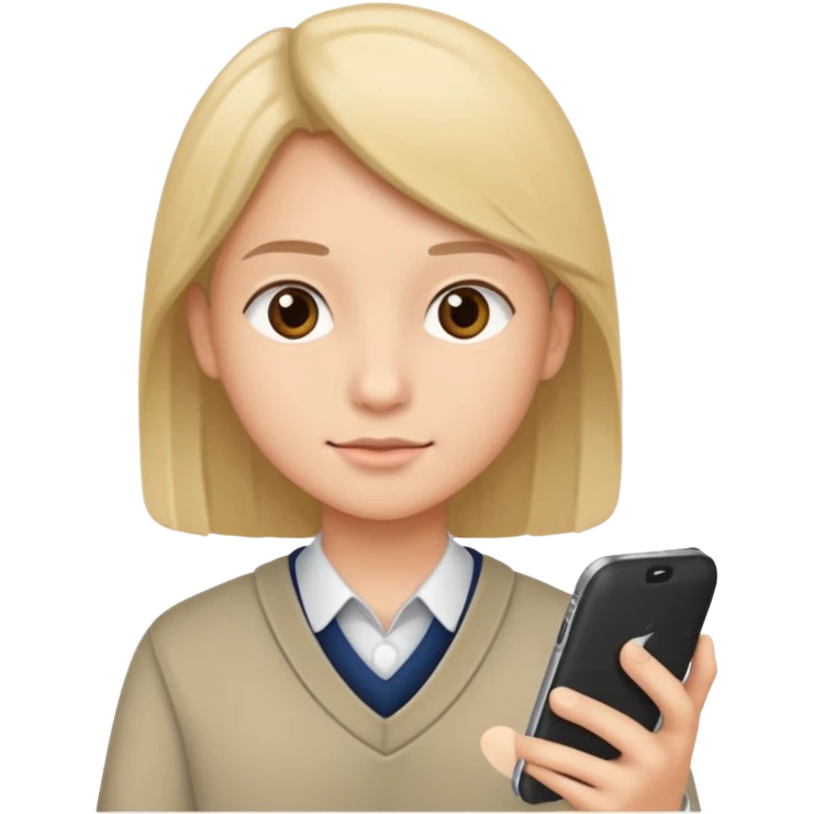 student using a smartphone emoji
