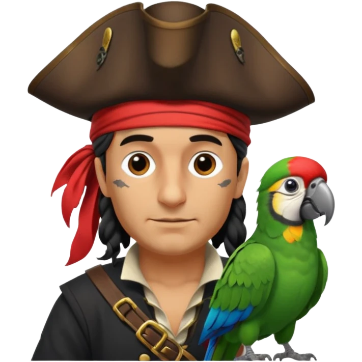 pirate and parrot emoji
