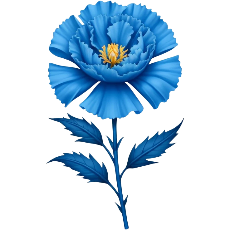 a tattoo design featuring a life like blue carnation flower without the stem and the number 14 emoji