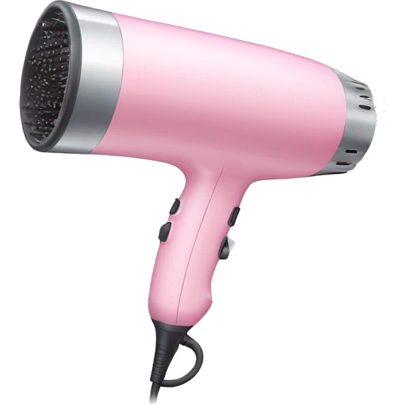 Light pink and white hair dryer emoji