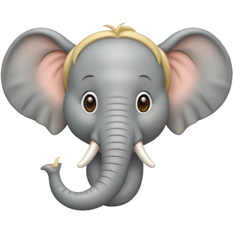 elephant with blonde hair emoji