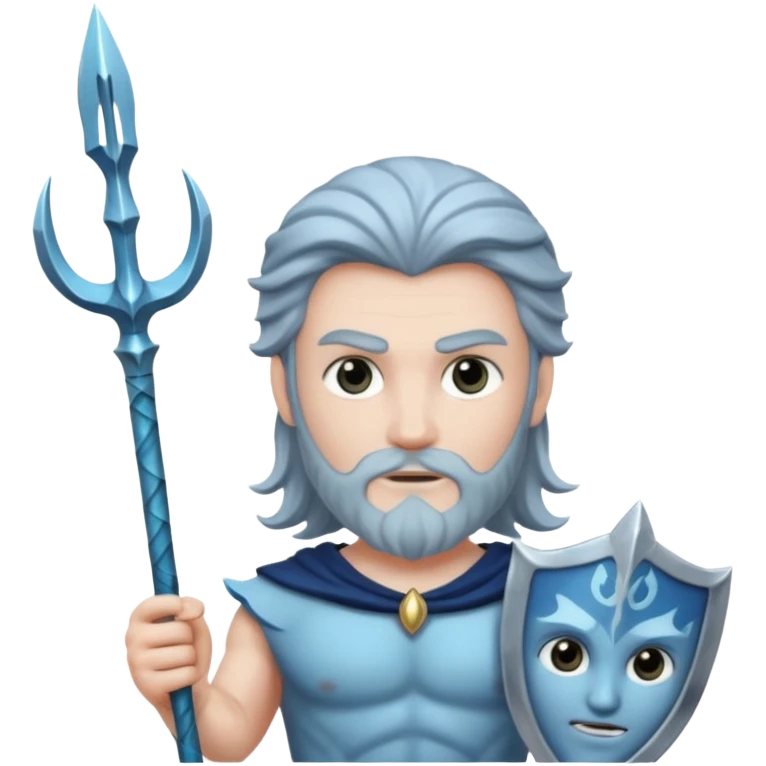 evil with Poseidon trident emoji