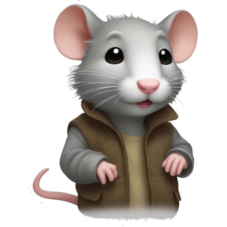 Un rat dans le style kawai  emoji