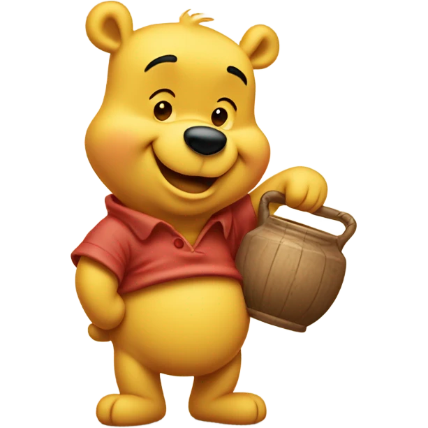 Winnie the Pooh saying goodnight emoji
