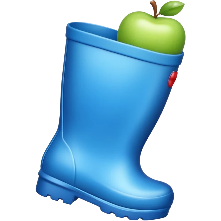 blue welly, apple style emoji, playful look emoji