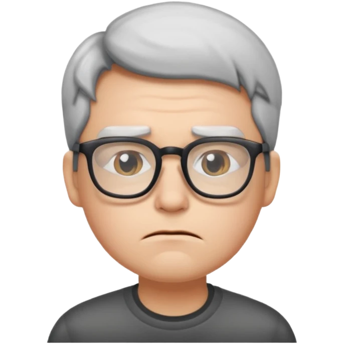 FROWN EXPRESSION WITH GLASSES emoji