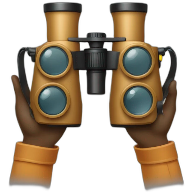 thinking face binoculars emoji