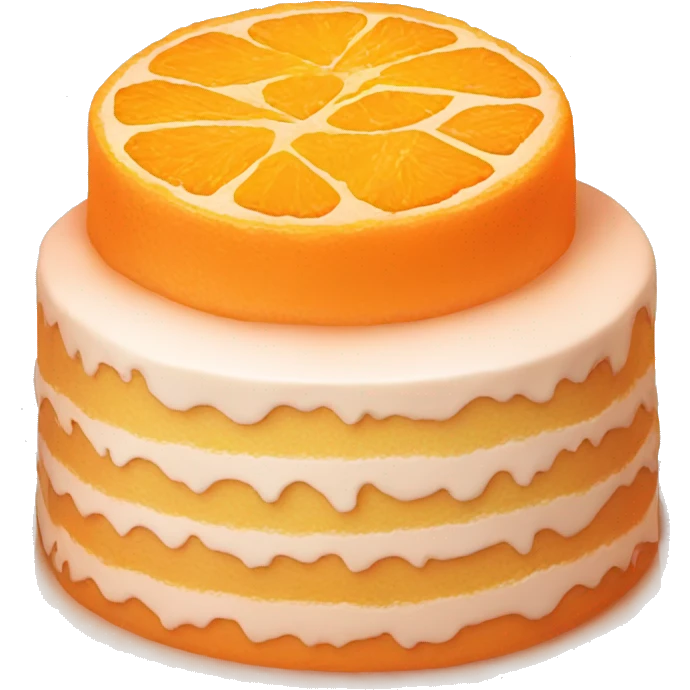 only orange colored cake emoji