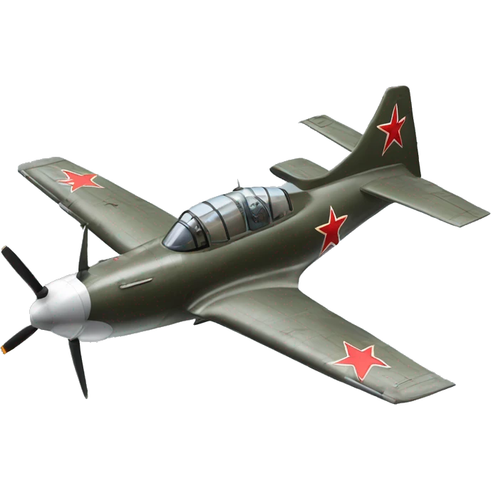 Realistic Yak-3 fighter plane emoji