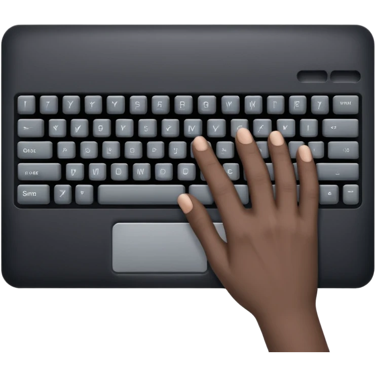 hands typing on a computer keyboard emoji