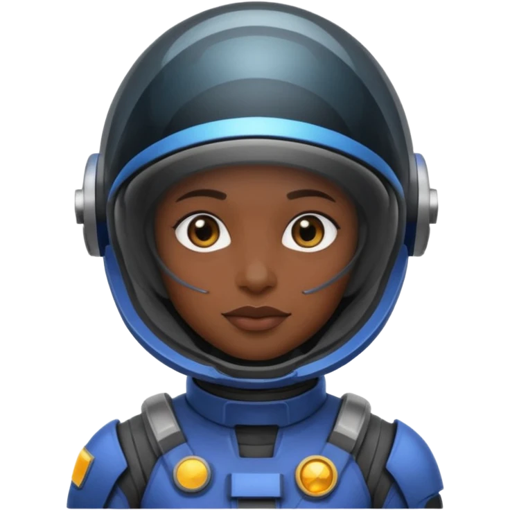 Space explorer, dark sci-fi style, cartoon emoji, no background emoji