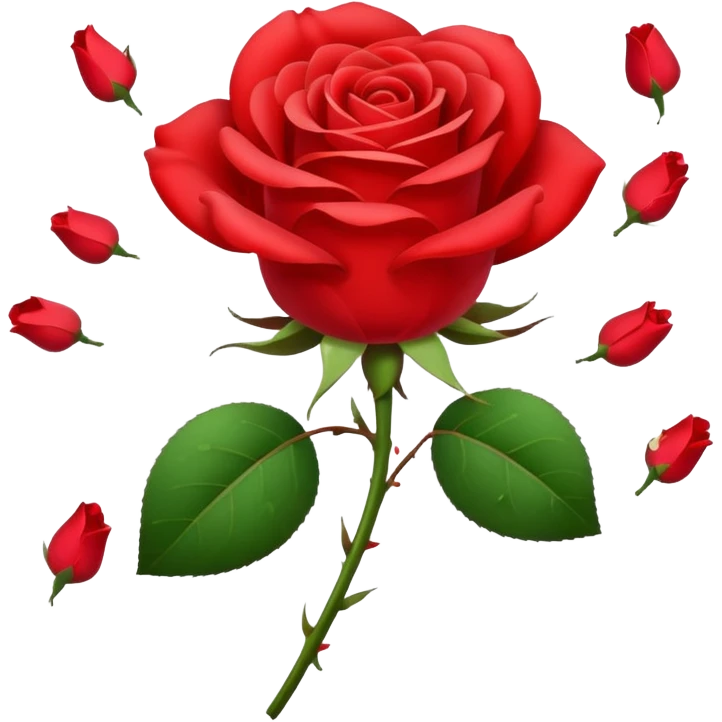 Rose with petals falling  emoji