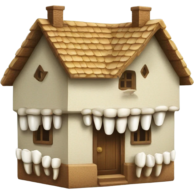 House made from teeth emoji