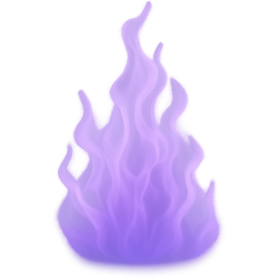 purple fire, soft gradient, ethereal emoji