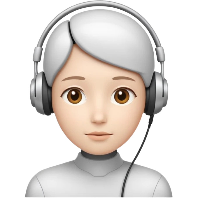 AI Call Agent human-like Cyber AI face, warm, calm and friendly.
Soft human AI face with a listening, welcoming expression, minimal facial lines, calm eyes. emoji