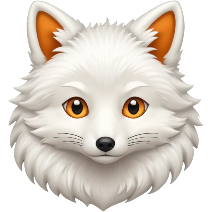 white furred fox emoji