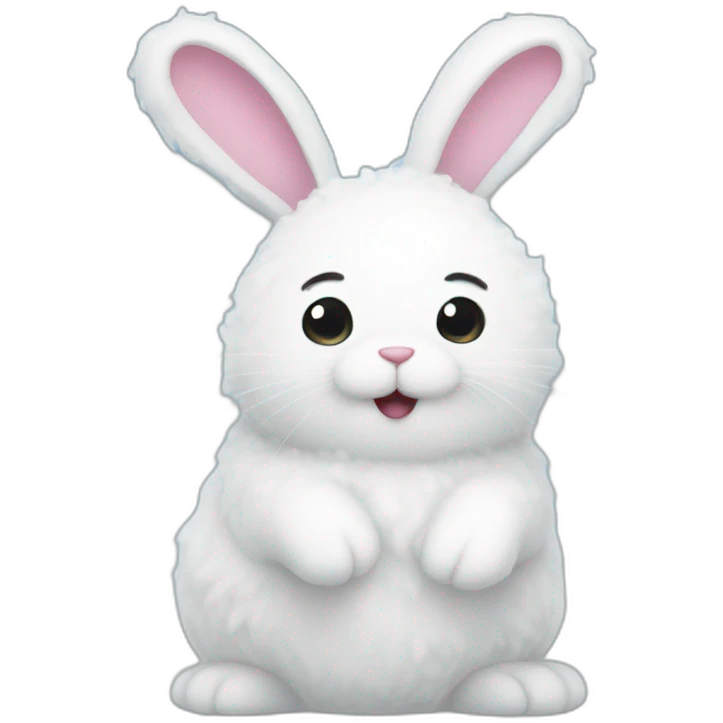 Snowball bunny emoji