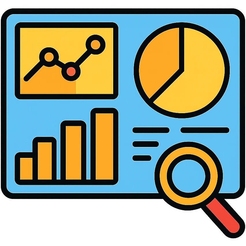 data observation dashboard with statistics emoji