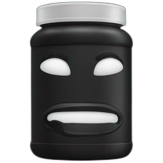 Black whey protein emoji