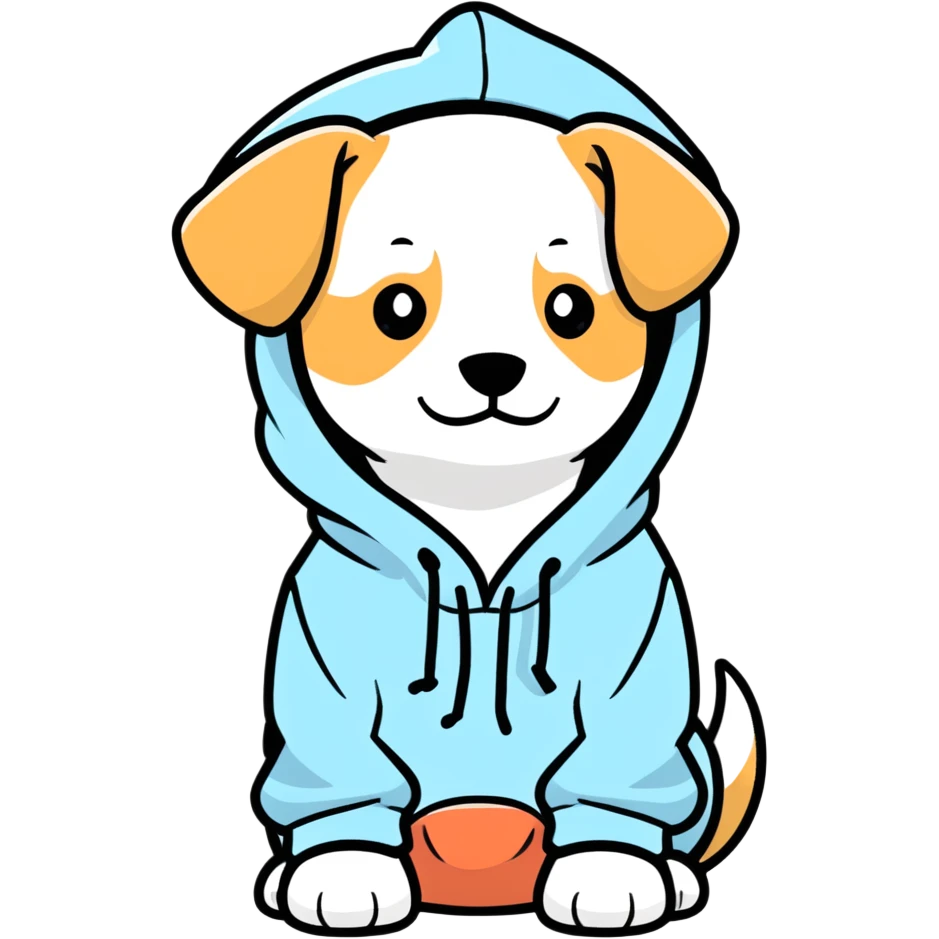Dog with hoodie emoji