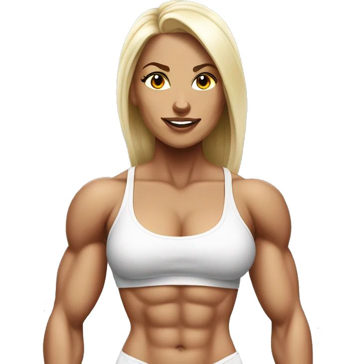 gorgeous female white bodybuilder emoji