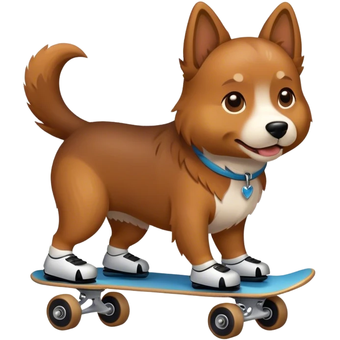 dog skating emoji