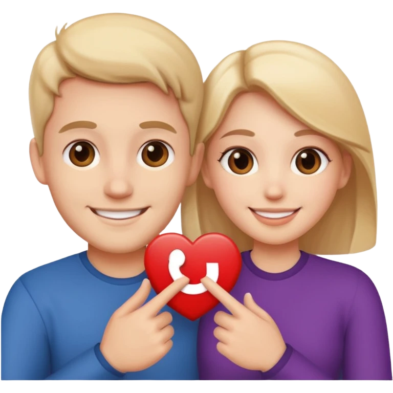 זוג אוהבים עם לייק emoji