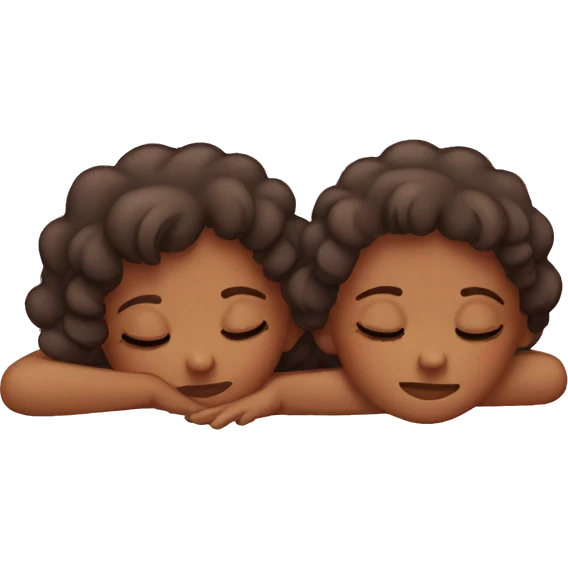 Two girls asleep emoji