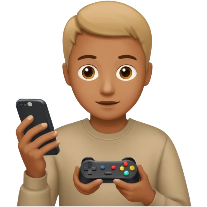 learning reading phone on tiktok with controller in had emoji