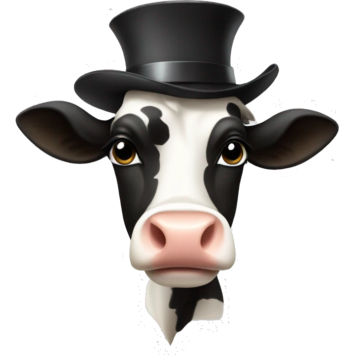 Glamours Cow in a hat  emoji