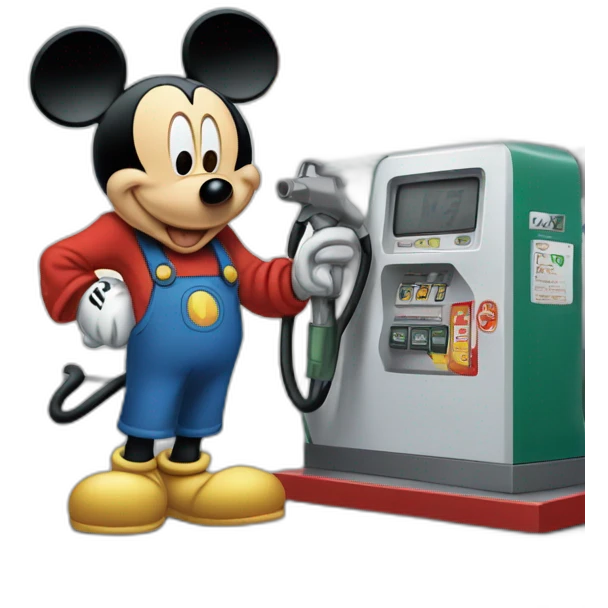 mickey mouse robbing a gas station emoji