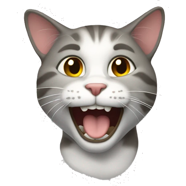 Un gato riendo emoji