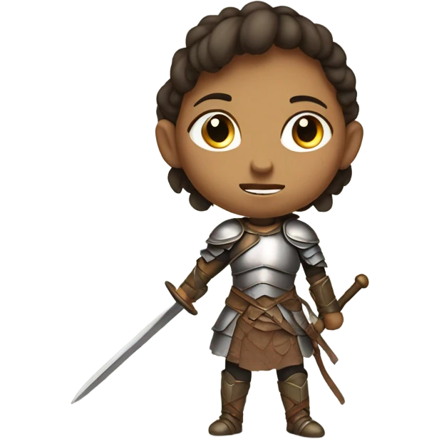 little girl warrior emoji