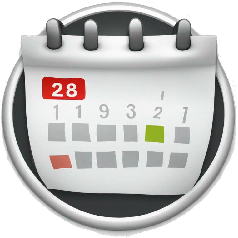 a calendar with a date marked in circle. do not show any numbers on the calendar, we just need to deliver the overall message of looking foward towards a future date emoji