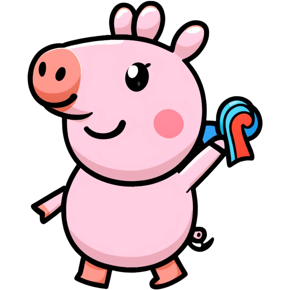 Peppa Pig cartoon character emoji