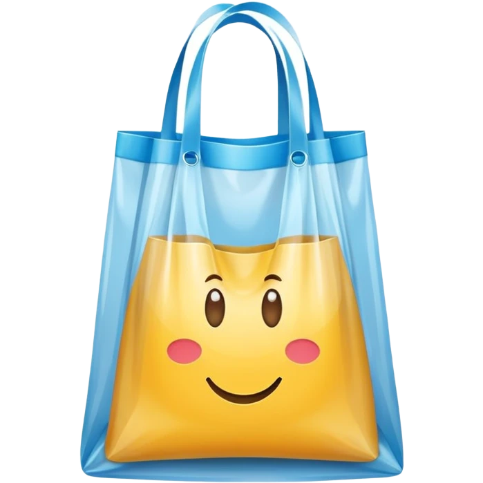 a plasticbag with handles in a simple vector style without face emoji