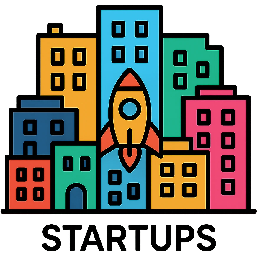 modern icon of a group of startups or companies, visually showing 8-10 entities to represent a VC portfolio emoji