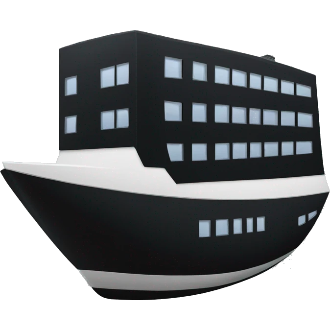black building that looks like a ship  emoji