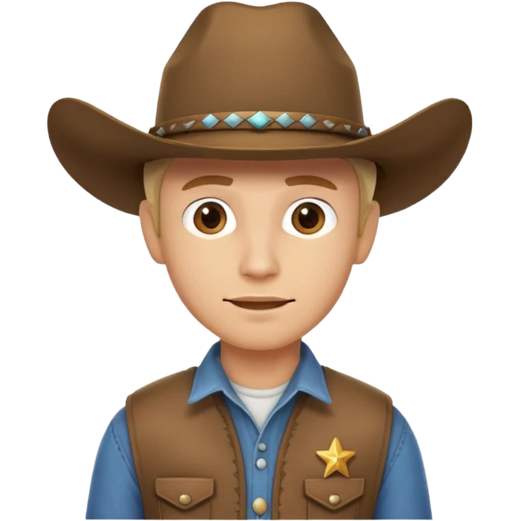 Slack emoji cowboy developer going crazy with deploy to master. Make it look like a slack emojii emoji