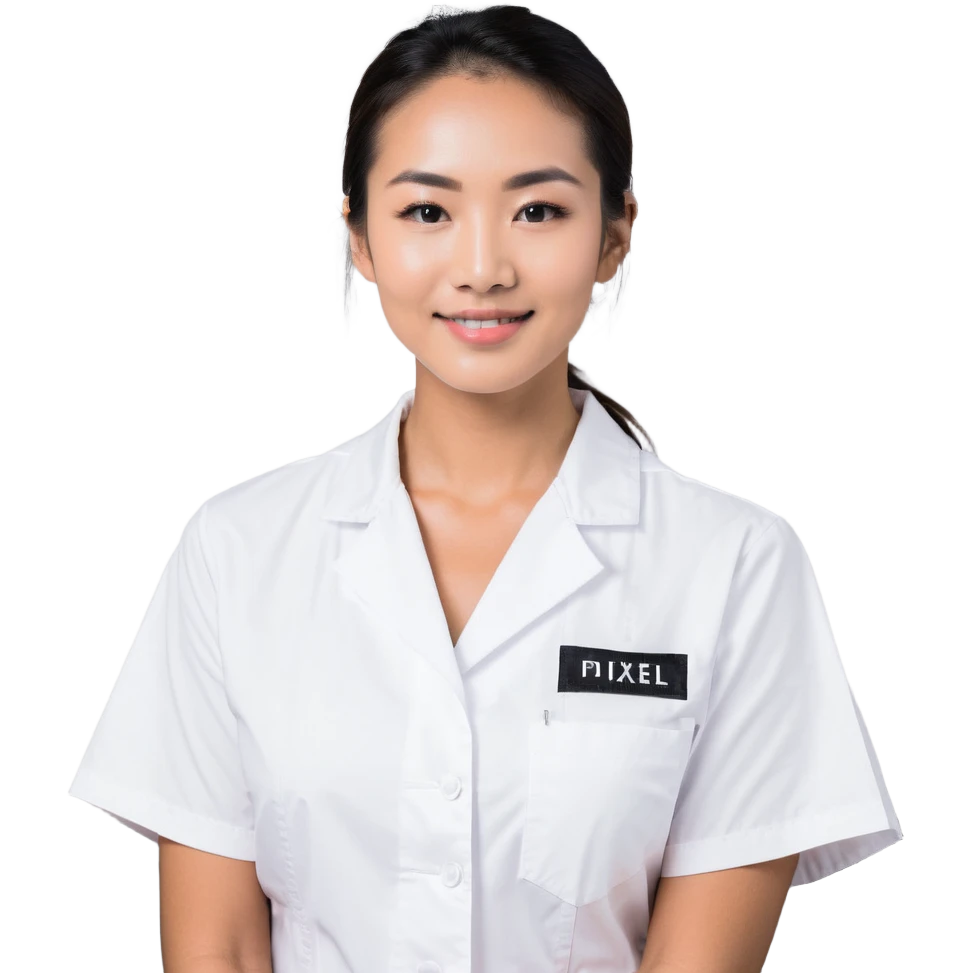 An esthetician providing facial treatments, wearing a white uniform emoji