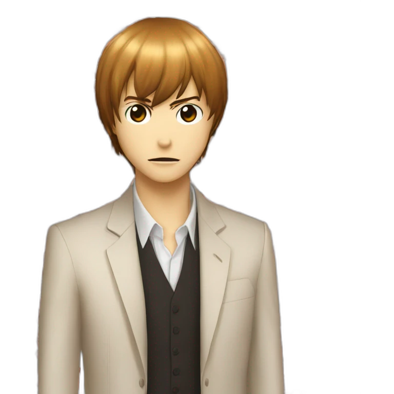 Light yagami avec des yeux rouges emoji